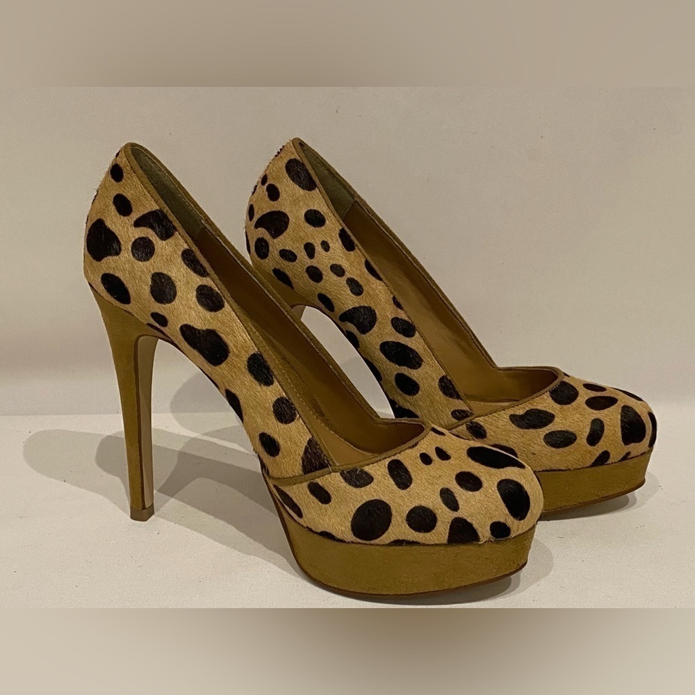 NEW Chinese Laundry Wave Length Light Natural Pony Hair Platform Pump Size 7.5M - Picture 5 of 16